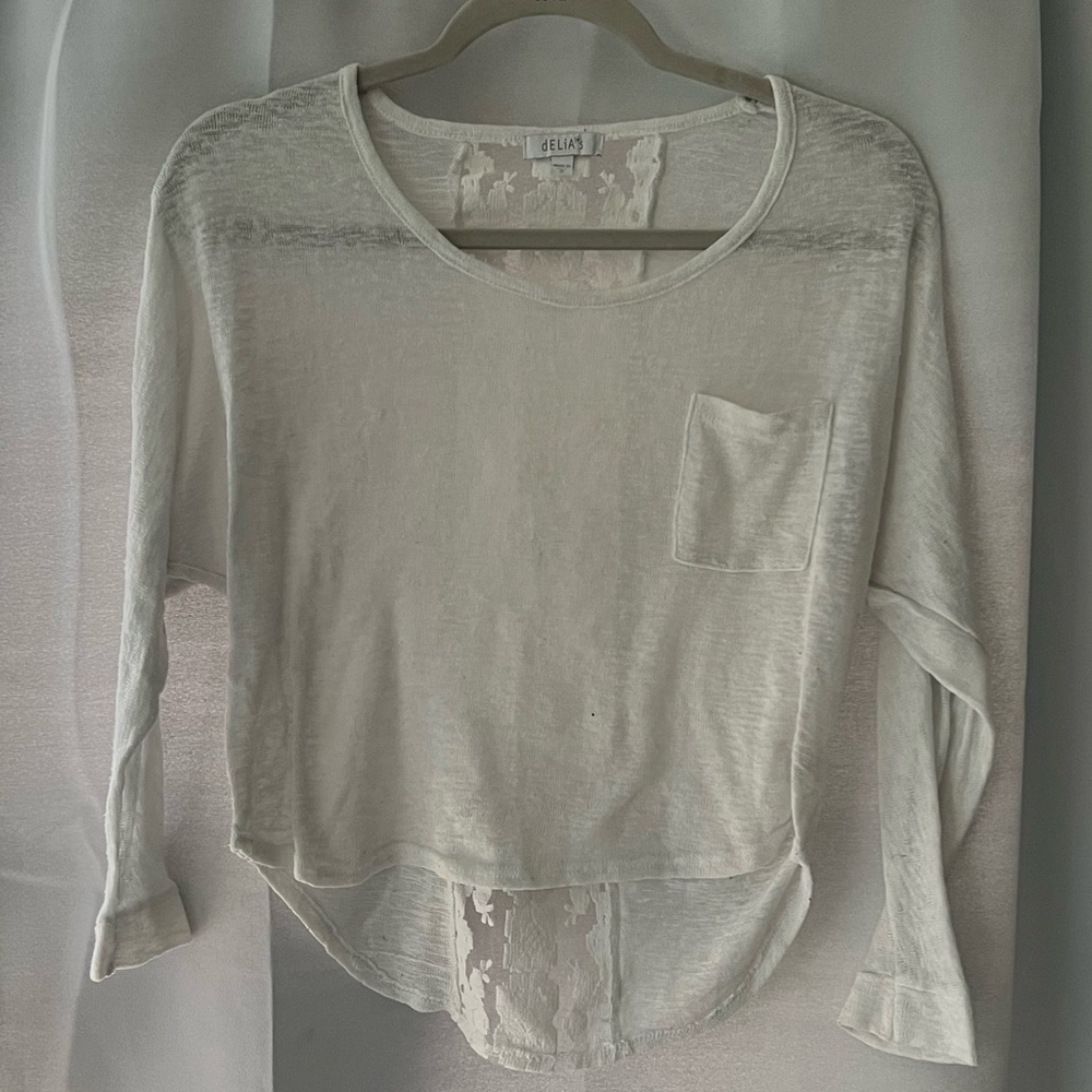 dELiA*s Lace Sweater